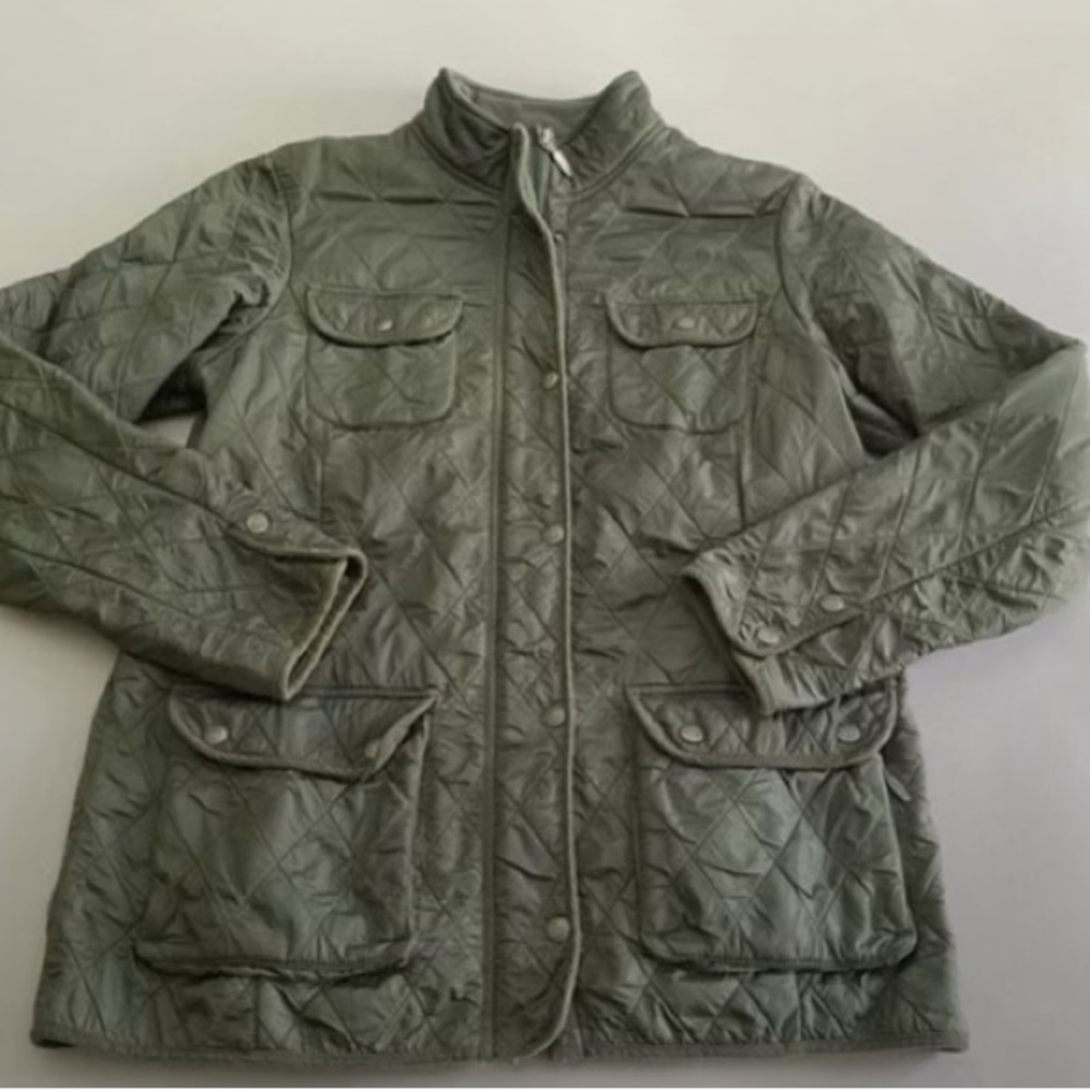 Large Eddie Bauer Quilted Fleece Zip Up